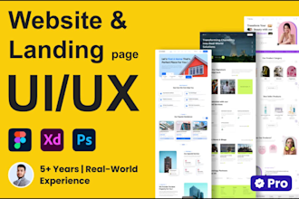 do UI UX design for website and landing page in figma