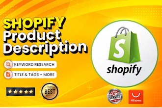 do shopify product descriptions with SEO title tags for product listing