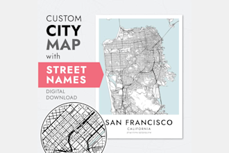 do a city map with street names, any city