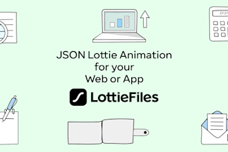 create lottie json or GIF animation for your website or app