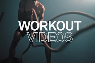 edit your workout, gym, exercise, fitness, meditation and sports videos