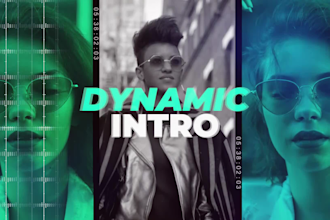 do youtube intro outro promo trailer in modern and dynamic style