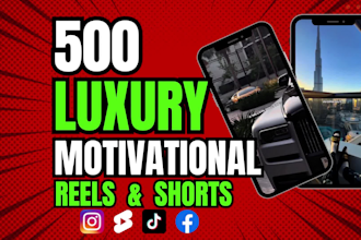 create luxury motivational youtube shorts, instagram reels and tik toks