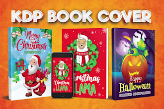 design kdp low content, christmas book cover for amazon kdp