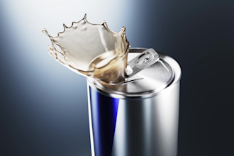 create 3d beverage and soft drinks animation video