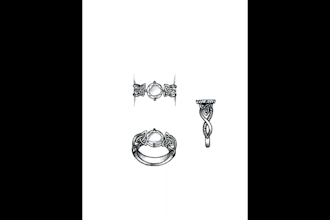 draw technical jewelry sketches