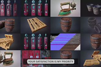 create 3d game assets, weapons, 3d game environment, 3d model