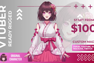 design and rigging your vtuber model live2d in anime style