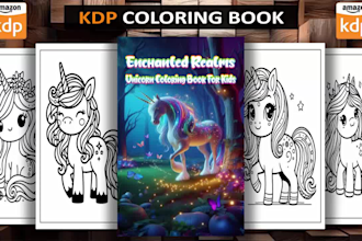 create amazon kdp book cover and interior pages kids coloirng book amazon kindle
