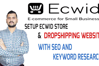 set up ecwid dropshipping store and shop