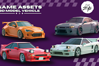 create low poly 3d game assets for unity and unreal engine