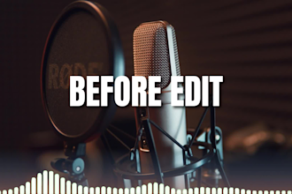 do audio editing, cleaning, fix, remove noise, repair, clean, level bass