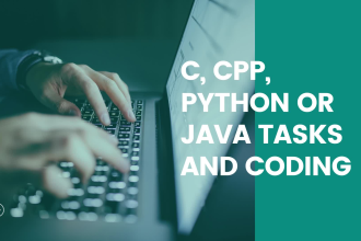 do c, cpp, python or java tasks and coding