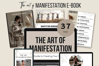 design health and fitness ebook, manifestation, wellness habit tracker,pdf guide