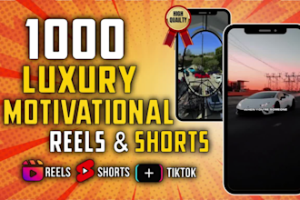 create luxury motivational youtube shorts, instagram reels and tiktoks