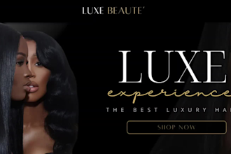 design, redesign hair extension shopify store beauty website hair website
