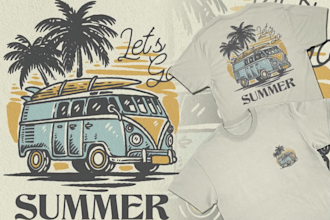 create tshirt design, vintage style, hand drawing