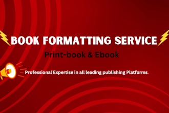 format your book for kindle and paperback