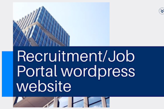 design recruitment, job board or job portal wordpress website