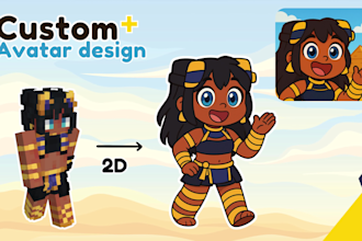 draw your custom avatar in a chibi cartoon style