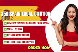 do best 350 spain local citation links and directory submission for spanish SEO