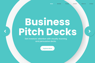 design powerpoint pitch deck presentation for your business