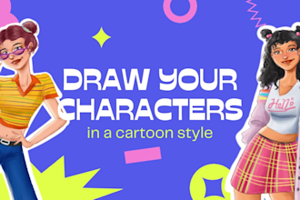 draw self, couple, group portrait in my cartoon style
