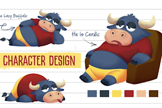 design animal cartoon character for a children storybook