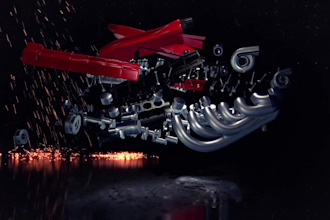 make 3d car animation with internals moving