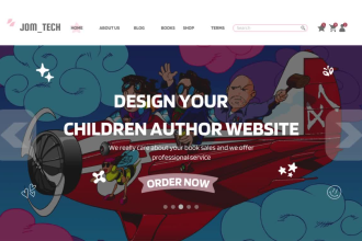 design children author website, children book website, author website