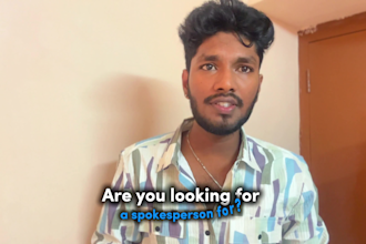 be your indian ugc spokesperson in english and tamil