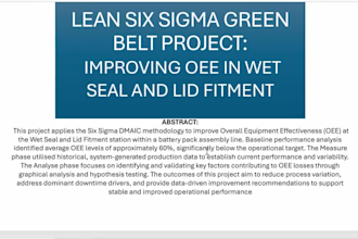 do lean six sigma dmaic projects and process improvement