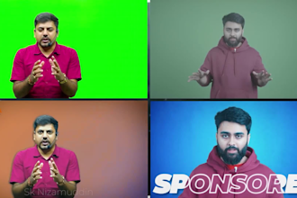 do professional green screen video editing for youtube and social media