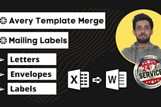 do mail merge, avery mailing labels, letters, and envelopes