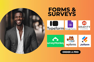 build online form typeform jotform surveymonkey google forms gravity form