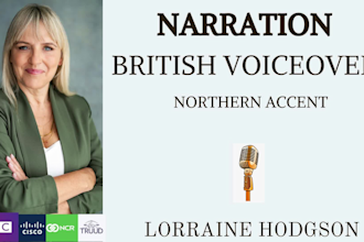 provide a warm british narration voiceover