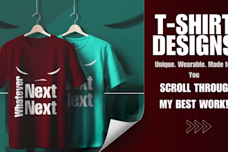 make modern and trendy t shirt designs with impactful typography