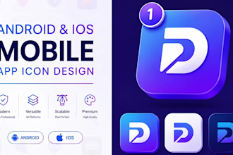 design attractive app icon logo for ios or android
