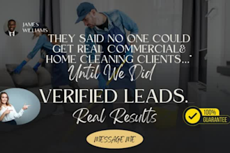 generate commercial cleaning leads and house cleaning leads