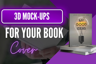 create amazing 3d book cover mockups for your book