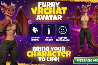 create 3d furry models for vtuber and vrchat avatar