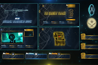 design an animated stream overlay for youtube, twitch, kick