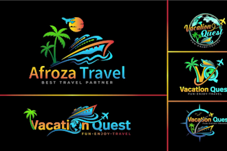 do travel agency hotel vacation photography logo design