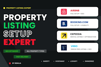 professionally list and optimize your property on airbnb and booking com