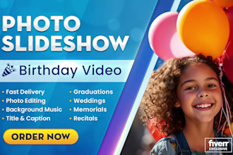 craft a heartfelt birthday, wedding, or memorial slideshow