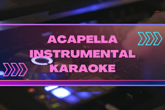 make instrumental karaoke or acapella version from any music