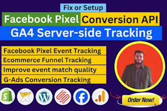 fix or setup facebook pixel conversion API, fb capi, ga4 server side tracking