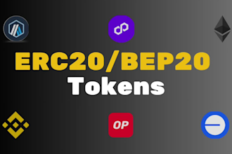 launch and deploy erc20 token, bep20 token, matic token