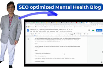 as a doctor write SEO optimized articles on mental wellness and holistic health