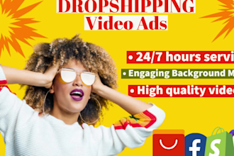 create dropshipping video ads for tik tok ads or facebook ads